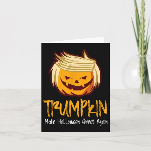 Carte Idée cadeau de l'Halloween amusant Donald Trump Co (Devant)