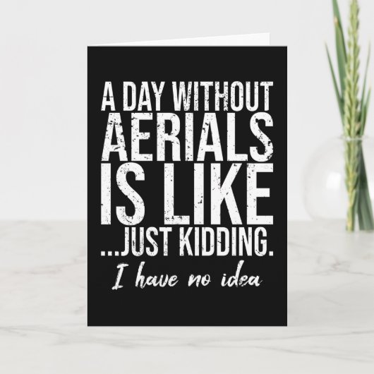 Carte Idée cadeau drôle de sport aérien (Devant)