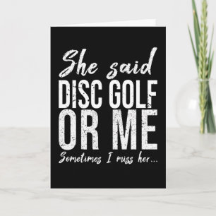 Carte Idée cadeau drôle pour le Disc Golf