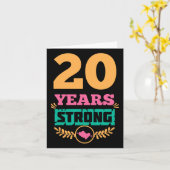 Carte Idée cadeau du 20e anniversaire Vingt ans T-s fort (Fleur jaune)