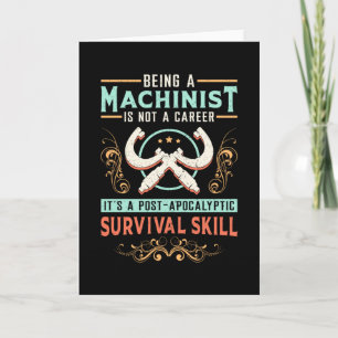 Carte Idée cadeau mécanicien machiniste CNC machiniste M