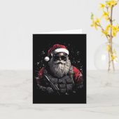 Carte Idée cadeau Noël tactique Santa Noël (Fleur jaune)