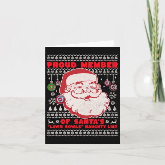 Carte Idée De Bowles De Pelouse De Noël Pour Hommes Et S (Devant)