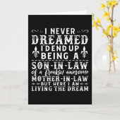 Carte idée de cadeau drôle pour gendre de belle-mère (Fleur jaune)