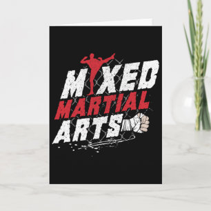 Carte Idée de cadeau pour amateur de kickboxing Mma Mixe