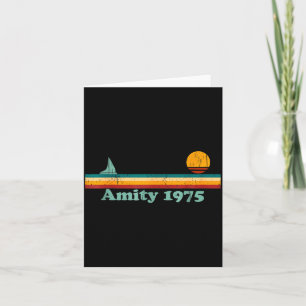 Carte Idée de design Amity 1975 Rétro Voilier et Coucher