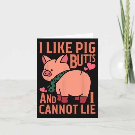 Carte Idée Pig Bbq Butts (Devant)