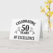 Carte Idées cadeaux 50e anniversaire élégant (Fleur jaune)