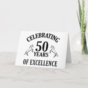 Carte Idées cadeaux 50e anniversaire élégant