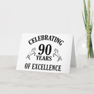 Carte Idées cadeaux 90e anniversaire élégant