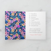 Carte Idées de cadeaux fabuleux pour une tante papillon (Intérieur)