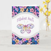 Carte Idées de cadeaux fabuleux pour une tante papillon (Fleur jaune)