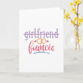 Carte Idées de fiançailles de petite amie drôles (Fleur jaune)