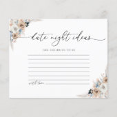 Carte Idées De Nuit Ivory And Blue Boho Floral (Devant)