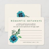 Carte Idées de vacances Fête des mariées | Floral  (Devant / Derrière)