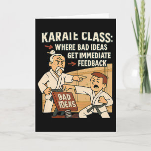 Carte Idées d'humour de karaté Cl Obtenir une rétroactio