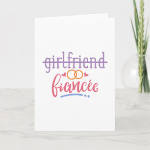 Carte Idées drôles de petite amie fiancée fiançailles