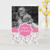 Carte Idées roses et grises de Whimiscal de croquis de (Fleur jaune)