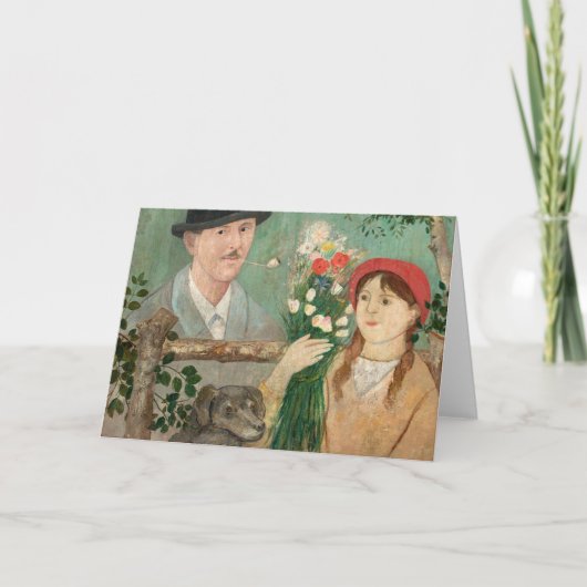 Carte Idyll à côté d'une clôture | Tadeusz Makowski (Devant)