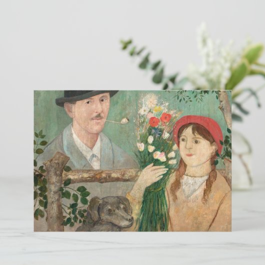 Carte Idyll à côté d'une clôture | Tadeusz Makowski (Debout devant)