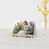 Carte Idylle de Pâques nostalgique (Fleur jaune)