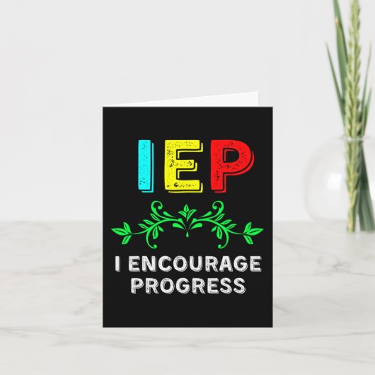 Carte IEP I Encourager Progress Special Education School (Devant)