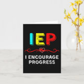 Carte IEP I Encourager Progress Special Education School (Fleur jaune)