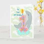 Carte Ier anniversaire (Fleur jaune)