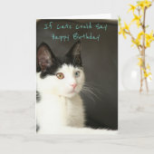 Carte If Cats Could Say Happy Birthday (Fleur jaune)