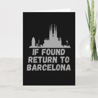 Carte If Found Return To Barcelona- Spanish Catalan