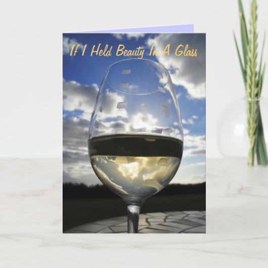 Carte If I Held Beauty In A Glass (Devant)