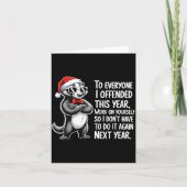 Carte If I Offended You Work On Yourself Funny New Year  (Devant)