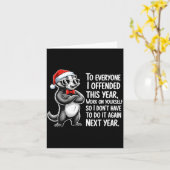 Carte If I Offended You Work On Yourself Funny New Year  (Fleur jaune)