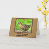 Carte If It Walks Like a Duck - Birthday Card (Fleur jaune)