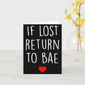 Carte If Lost Return To Bae Matching Couples Shirt (Fleur jaune)