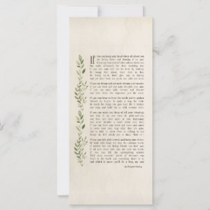 Carte IF, Poème inspiré de Rudyard Kipling - jeune homme