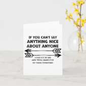 Carte If You Can't Say Anything Nice About Anyone  (Fleur jaune)
