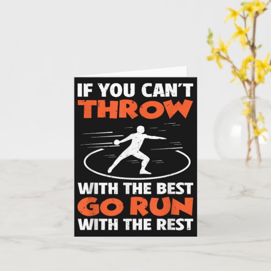 Carte If You Can't Throw With The Go Run With The Rest  (Fleur jaune)