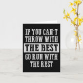 Carte If You Can't Track And Field Shot Put Discus Throw (Fleur jaune)