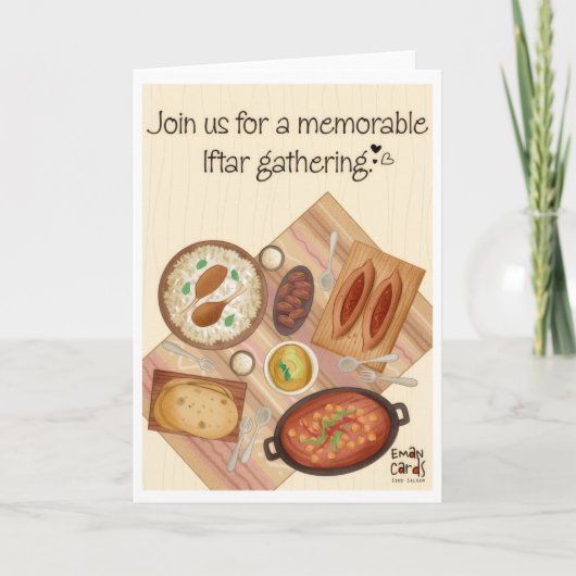 Carte Iftar Invite - Dinner Table (Devant)