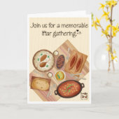 Carte Iftar Invite - Dinner Table (Fleur jaune)