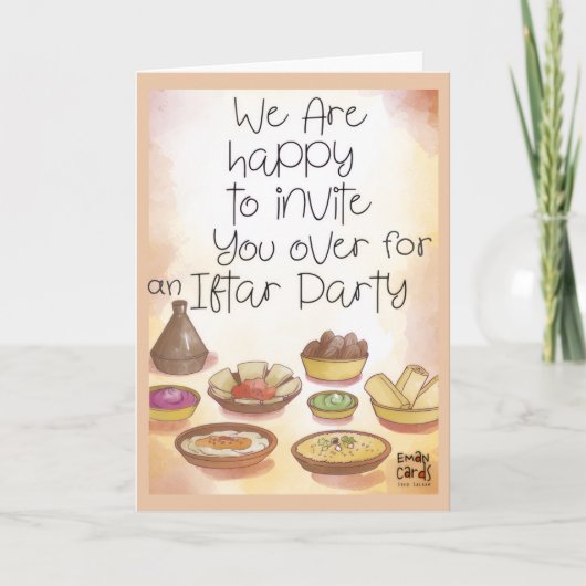 Carte Iftar Invite - Nice Meal (Devant)