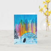 Carte Igloo festif (Fleur jaune)