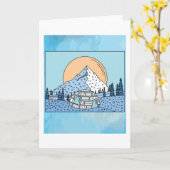 Carte Igloo paysage de neige et de glace (Fleur jaune)