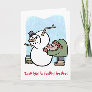 Carte Igor et le bonhomme de neige