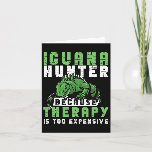 Carte Iguana Chasse Conception Pour Chasseur Iguana (Devant)