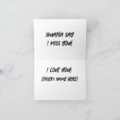 Carte Iguana dit que tu me manques salut (Intérieur)