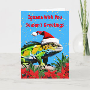 Carte Iguana Vous Souhaite Noël Joyeuses Fêtes