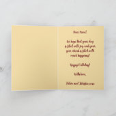 Carte Iguane d'Art Populaire Éditable pour Anniversaire (Intérieur)