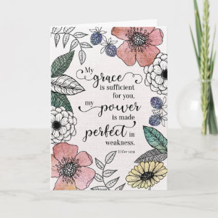 Carte II Cor 12:9 - Ma Grâce Suffit